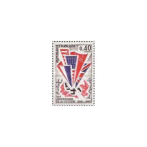 1 عدد  تمبر پروپاگاندای توریستی - فرانسه 1965
