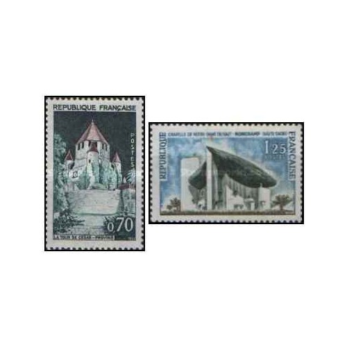 2 عدد تمبر تبلیغات توریستی- فرانسه 1964 2 عدد تمبر تبلیغات توریستی- فرانسه 1964