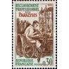 1 عدد  تمبر توانبخشی حرفه ای بیماران فلج - فرانسه 1964
