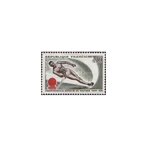 1 عدد تمبر مسابقات جهانی اسکی روی آب - فرانسه 1963 1 عدد تمبر مسابقات جهانی اسکی روی آب - فرانسه 1963