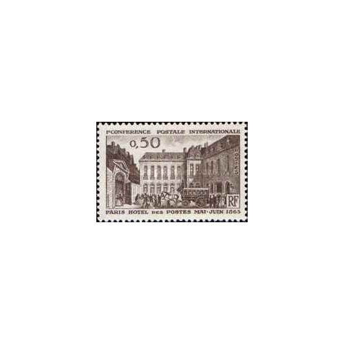 1 عدد تمبر صدمین سالگرد کنفرانس پستی پاریس - فرانسه 1963 1 عدد تمبر صدمین سالگرد کنفرانس پستی پاریس - فرانسه 1963
