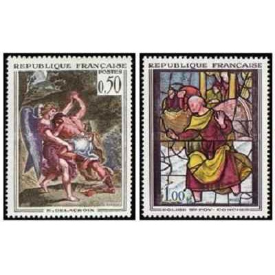 2 عدد  تمبر هنر فرانسوی  - فرانسه 1963 قیمت 9.7 دلار