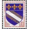 1 عدد  تمبر سری پستی -  نشان شهرها - فرانسه 1963