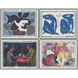 4 عدد  تمبر هنر فرانسوی - فرانسه 1961 قیمت 13.7 دلار
