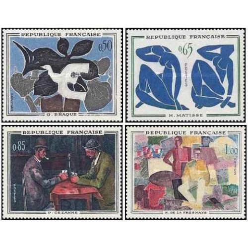4 عدد تمبر هنر فرانسوی - فرانسه 1961 قیمت 13.7 دلار 4 عدد تمبر هنر فرانسوی - فرانسه 1961 قیمت 13.7 دلار