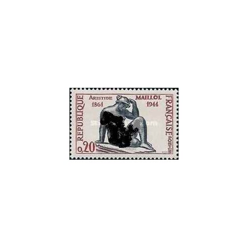 1 عدد  تمبر صدمین سالگرد مایلوت - فرانسه 1961