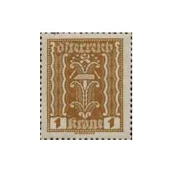 1 عدد تمبر  سری پستی  -جمهوری اتریش - 1Kr - اتریش 1922
