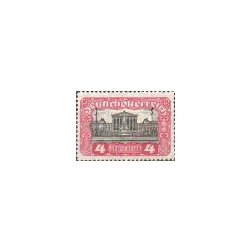 1 عدد تمبر پستی  - ساختمان پارلمان، وین - 4Kr - اتریش 1919