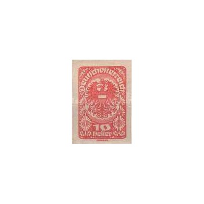 1 عدد تمبر پستی  - کاغذ سفید - 10H - بیدندانه - اتریش 1919