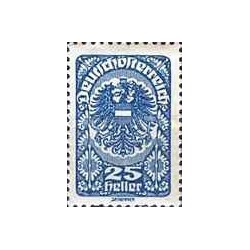 1 عدد تمبر پستی  - کاغذ سفید - 25H - آبی - اتریش 1919