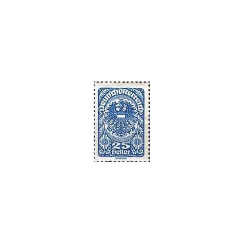 1 عدد تمبر پستی  - کاغذ سفید - 25H - آبی - اتریش 1919