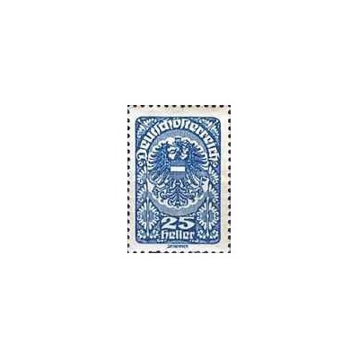 1 عدد تمبر پستی  - کاغذ سفید - 25H - آبی - اتریش 1919