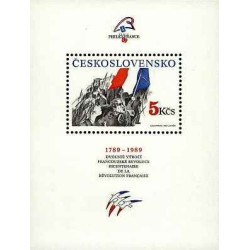 مینی شیت دویستمین سالگرد انقلاب فرانسه -  چک اسلواکی 1989
