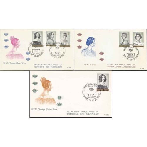3 عدد پاکت مهر روز ، مبارزه با سل - بلژیک 1962 3 عدد پاکت مهر روز ، مبارزه با سل - بلژیک 1962