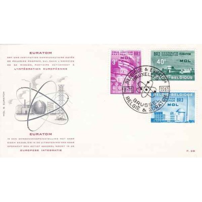 پاکت مهر روز ، همکاری یوراتم - بلژیک 1961