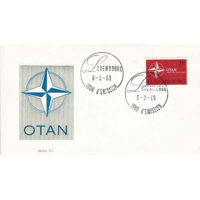 پاکت مهر روز ، بیستمین سالگرد تاسیس ناتو - لوگزامبورگ 1969