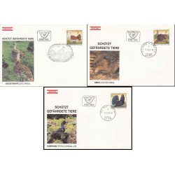 3 عدد پاکت مهر روز ، حفاظت از طبیعت "حفاظت از گونه های در حال انقراض" - اتریش 1982