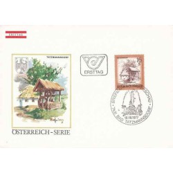 پاکت مهر روز ، مناظر اتریش - اتریش 1977 ارزش تمبر 3.2 دلار