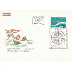 پاکت مهر روز ، اسلالوم قایقرانی در آب خروشان - مسابقات قهرمانی جهان در آبهای خروشان رگاتا - اتریش 1977