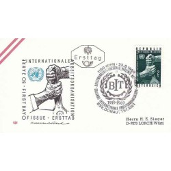 پاکت مهر روز ،پنجاهمین سالگرد تاسیس سازمان بین المللی کار - اتریش 1969