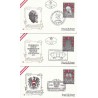 3 عدد پاکت مهر روز پنجاهمین سالگرد جمهوری اتریش - اتریش 1968