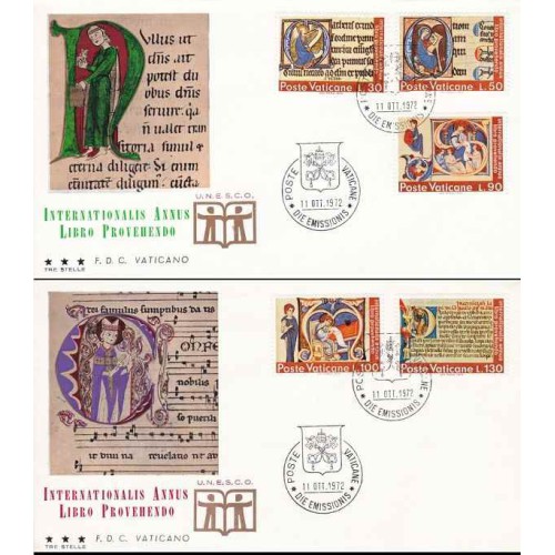 2 عدد پاکت مهر روز سال جهانی کتاب - واتیکان 1972 2 عدد پاکت مهر روز سال جهانی کتاب - واتیکان 1972