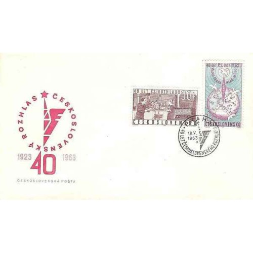 پاکت مهر روز ، چهلمین سالگرد رادیو چک - چک اسلواکی 1963