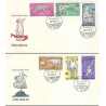 2 عدد پاکت مهر روز ، حیوانات باغ وحش پراگ - چک اسلواکی 1962