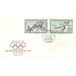 پاکت مهر روز ، بازی های المپیک زمستانی - Squaw Valley، ایالات متحده آمریکا - چک اسلواکی 1960قیمت تمبر 10.7 دلار
