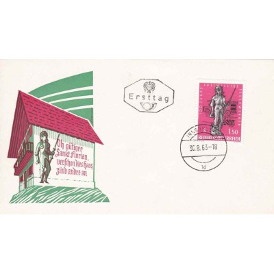 پاکت مهر روز ، صدمین سالگرد آتش نشانان داوطلب -1- اتریش 1963