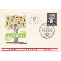 پاکت مهر روز ، تمبر مشترک اروپا - 2 - اتریش 1960
