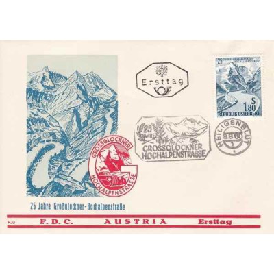پاکت مهر روز ، بیست و پنجمین سالگرد افتتاح Großglockner Hochalpenstraße - اتریش 1960