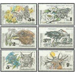 6 عدد تمبر حفاظت از طبیعت - چک اسلواکی 1983