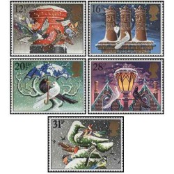 5 عدد تمبر کریستمس -  انگلیس 1983
