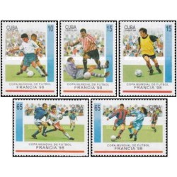 5 عدد تمبر جام جهانی فوتبال - فرانسه - کوبا 1998 قیمت 4.4 دلار