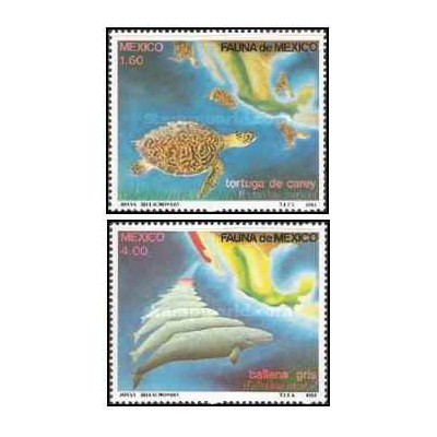 2 عدد تمبر جانوران مکزیک - مکزیک 1982 قیمت 3.6 دلار