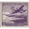 1 عدد تمبر سری پستی - پست هوایی - تصاویر پرواز - 40C - شیلی 1950