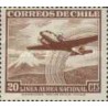 1 عدد تمبر سری پستی - پست هوایی - تصاویر پرواز - 20C - شیلی 1950