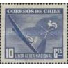 1 عدد تمبر سری پستی - پست هوایی - تصاویر پرواز - 10C - شیلی 1942