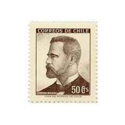 1 عدد تمبر سری پستی-   ریسکو ارازوریز آلمانی - شیلی 1966