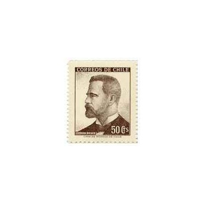 1 عدد تمبر سری پستی-   ریسکو ارازوریز آلمانی - شیلی 1966