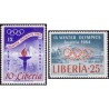 2 عدد تمبر بازی های المپیک زمستانی - اینسبروک، اتریش - پست هوائی - لیبریا 1963