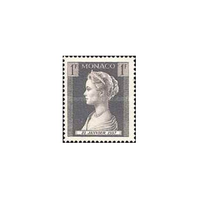 1 عدد  تمبر سری پستی - تولد پرنس کارولین - 1 فرانک -  موناکو 1957