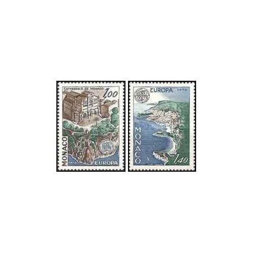 2 عدد  تمبر مشترک اروپا - Euorpa Cept - مناظر طبیعی -  موناکو 1978