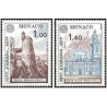 2 عدد  تمبر مشترک اروپا - Euorpa Cept - مناظر طبیعی -  موناکو 1977