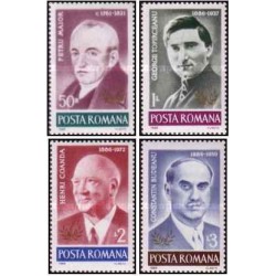4 عدد تمبر شخصیت ها -  رومانی 1986