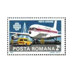 1 عدد تمبر سال ارتباطات جهانی -  رومانی 1983