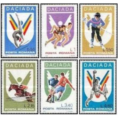 6 عدد تمبر مسابقات داکیاد - با کتیبه "DACIADA" -  رومانی 1978