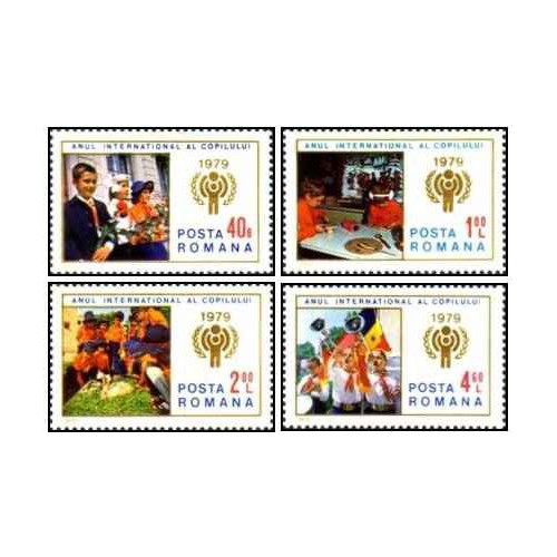 4 عدد تمبرسال جهانی کودک -  رومانی 1979