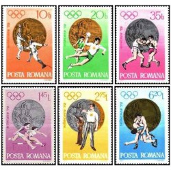 6 عدد تمبر برندگان مدال المپیک - مونیخ -  رومانی 1972